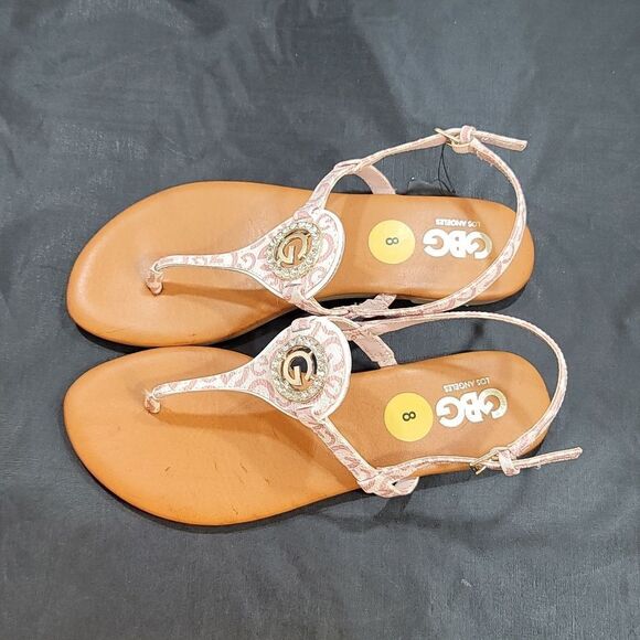 BRAND NEW G by GUESS GGLYNDEN-C T-STRAP SANDALS - Picture 6 of 11